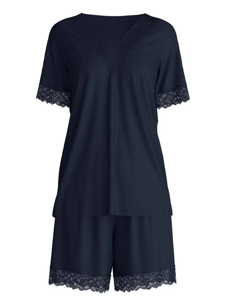 CALIDA CALIDA Shorty Elegant Dreams (2 tlg) mit süßem Spitzenbesatz, Blau, – Produktbild 2 von 5
