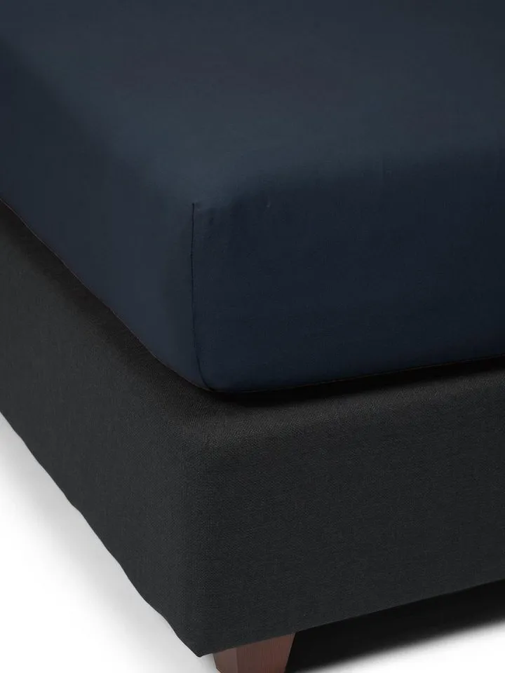 Essenza Spannbettlaken The Perfect Organic Jersey, 95% Bio-Baumwolle (GOTS), 5% Elasthan, Gummizug: rundum, (1 Stück), aus GOTS-zertifizierter Baumwolle Jersey-Stretch, Blau, – Produktbild 2 von 4