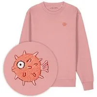 LIGARTI Bestickter Pullover – Kurt der Kugelfisch – LIGARTI Tiermanufaktur, Altrosa, – Produktbild 1 von 1