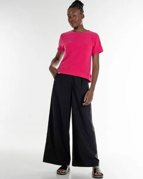 Alma & Lovis Alma & Lovis Kurzarmsweat aus Bio-Baumwolle | Cosy Shirt, Pink, – Produktbild 3 von 4