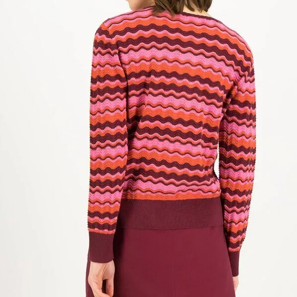 blutsgeschwister Blutsgeschwister Wellenstrick Cardigan Save The Brave, Happy miss sunny (rosa), – Produktbild 3 von 3