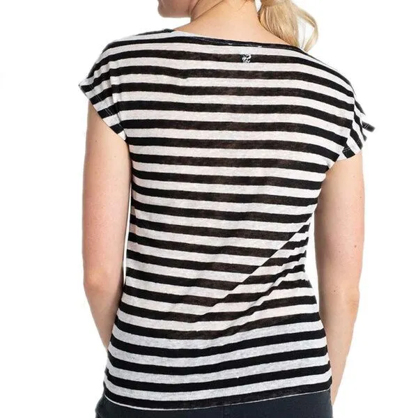 Alma & Lovis Alma & Lovis Ringel-Shirt aus Leinen | Leinen Ringel Pure, Schwarz, – Produktbild 3 von 3