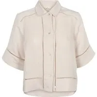 Basic Apparel Basic Apparel Arina, Sommer-Bluse aus Leinen und Ecovero, Ecru (beige), – Produktbild 1 von 1