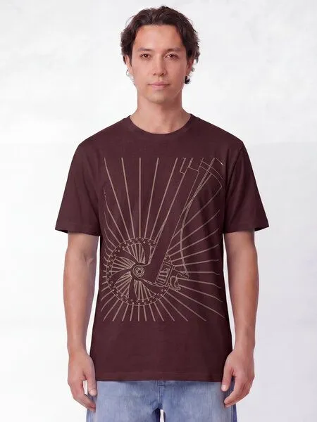 watapparel watapparel T-Shirt Unisex Fahrradspeichen, Red brown, – Produktbild 2 von 2