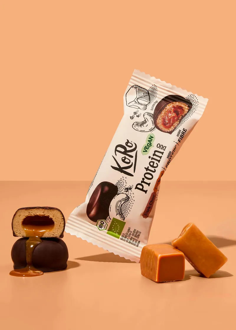 KoRo Bio Protein Duo Dark Choc Cashew Caramel Style | 2 x 20 g – Produktbild 2 von 5