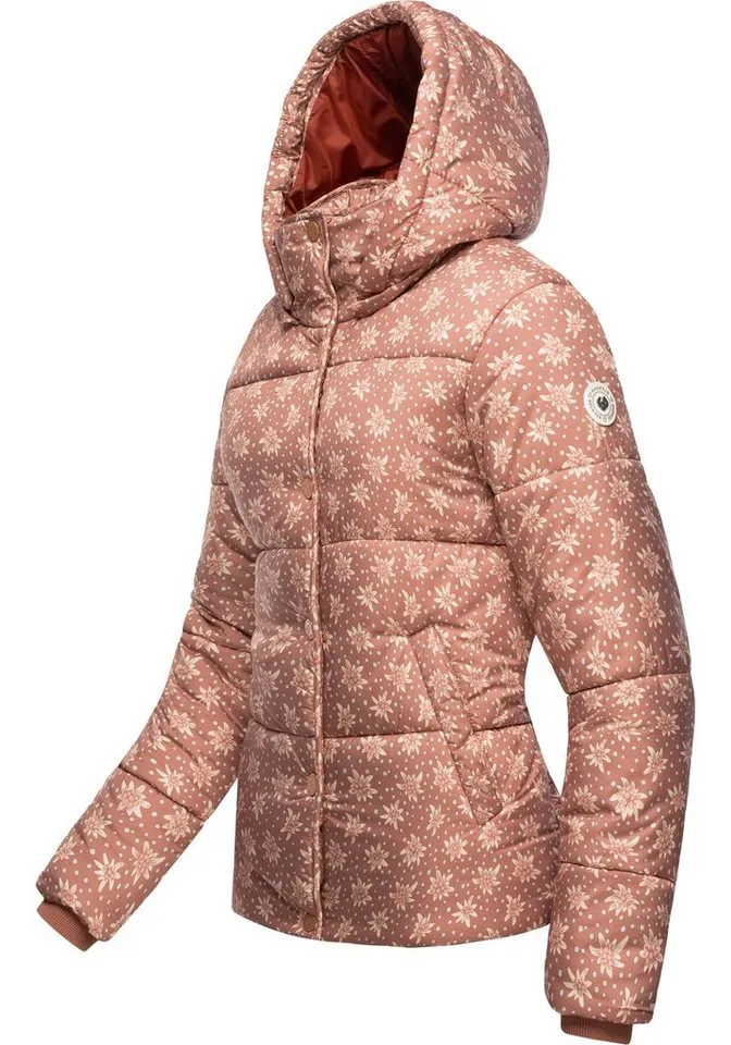 ragwear ragwear Steppjacke Relive Remake Modische cropped Winter Kurzjacke, Braun|rosa, – Produktbild 3 von 5