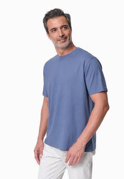 ORGANICATION ORGANICATION TAYLANN | Basic T-Shirt aus Bio-Baumwolle, Honest indigo, – Produktbild 3 von 4