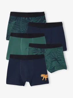 Vertbaudet 5er-Pack Jungen Boxershorts mit Dschungel-Motiven englisch – Produktbild 1 von 1