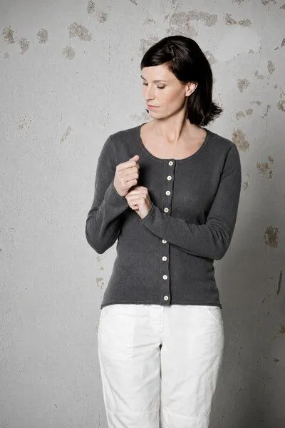 HempAge HempAge Damen Cardigan Carina, Anthrazit, – Produktbild 2 von 4