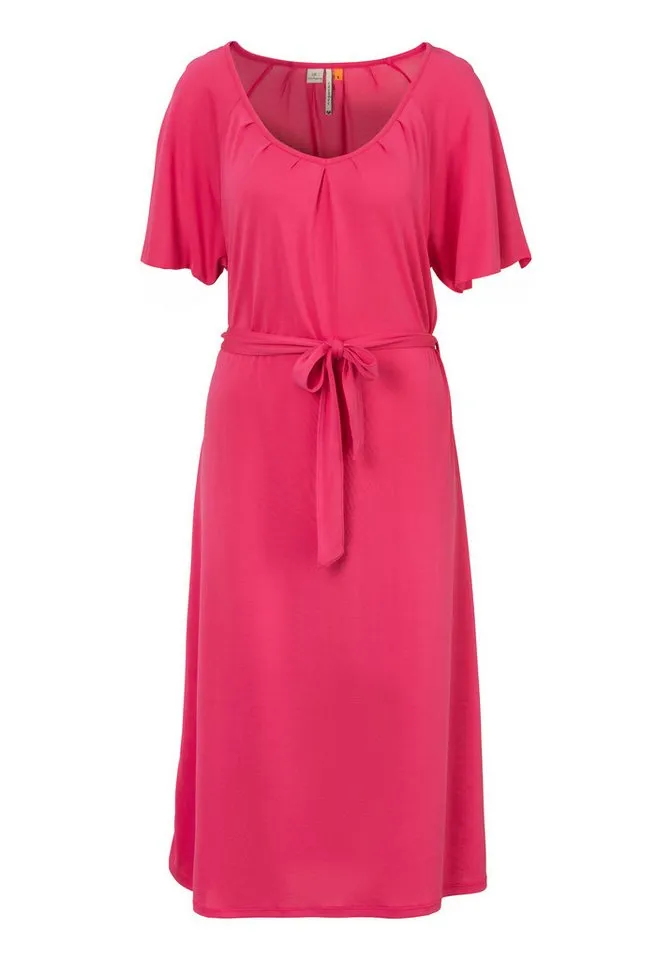 ragwear ragwear Sommerkleid POZY kniebedeckend, Materialmix aus Modal und Polyester, in Jersey-Qualität, Rot, – Produktbild 2 von 2