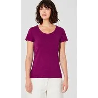 HempAge HempAge Damen T-Shirt mit Rollsaum Hanf/Bio-Baumwolle, Berry(lila), – Produktbild 1 von 1