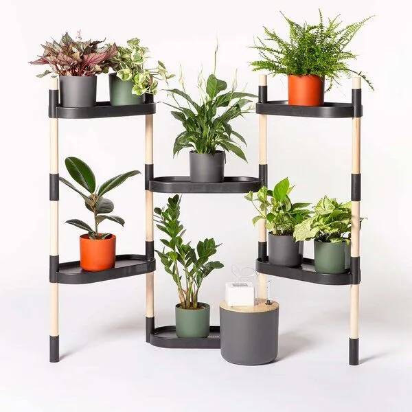 CitySens CitySens Blumenregal mit 6 Ablagen und automatischer Bewässerung., Schwarz, – Produktbild 1 von 4