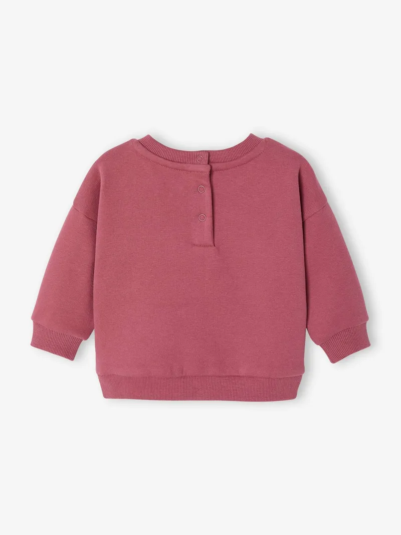 Vertbaudet Baby Sweatshirt mit Motiv vorn BASIC, Himbeer, – Produktbild 4 von 4
