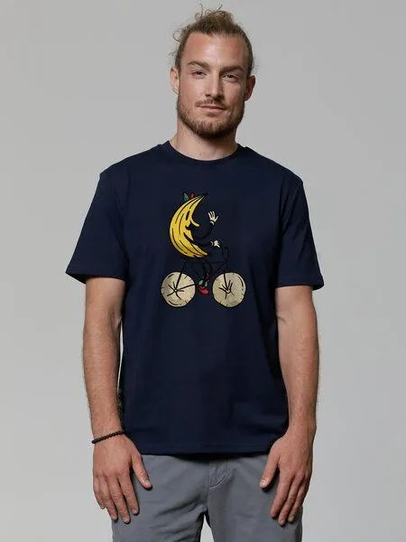watapparel watapparel T-Shirt Unisex Banana Rider, French navy, – Produktbild 2 von 4