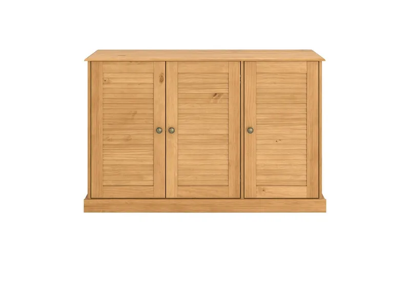 OTTO home Sideboard Turia, mit Lamellentüren, Kommode aus massivem Kiefernholz, FSC®, Breite 125 cm, Beige, – Produktbild 4 von 5