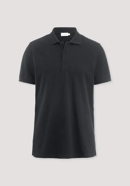 hessnatur hessnatur Piqué Polo Regular aus reiner Bio-Baumwolle, Schwarz, – Produktbild 4 von 7