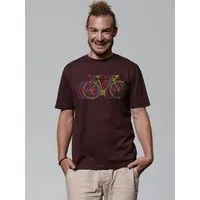 watapparel watapparel T-Shirt Unisex Fahrräder, Red brown, – Produktbild 1 von 1