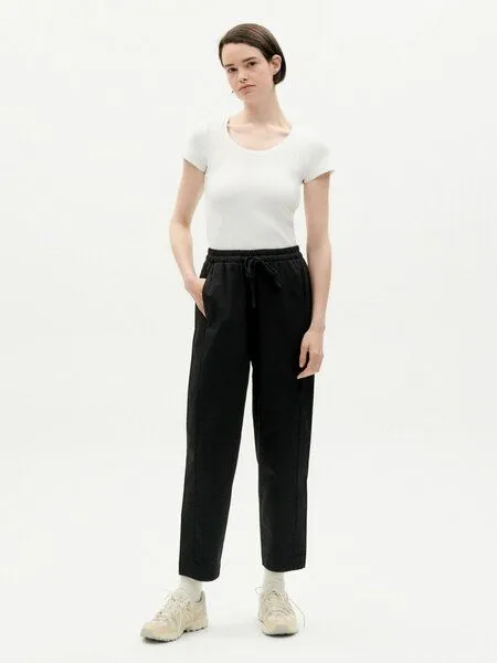 thinking mu thinking mu Hose - Esther Pants - aus Bio-Baumwolle, Schwarz, – Produktbild 2 von 4