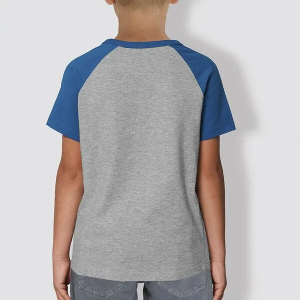 little kiwi little kiwi Kinder T-Shirt, "Maki", Heather Grey-Blue – Produktbild 3 von 3