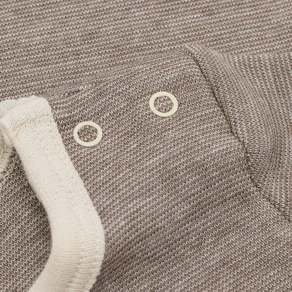comazo|earth comazo|earth Baby Shirt langarm aus Wolle-Seide Mix | GOTS zertifiziert, Nougat-melange, – Produktbild 2 von 3