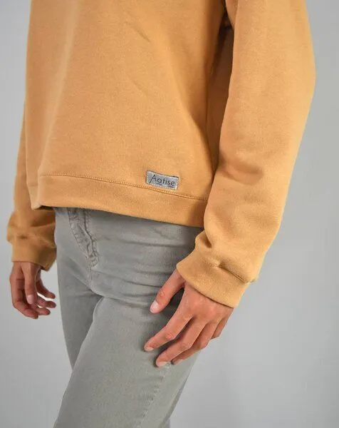 Aatise Aatise Damen-Sweatshirt Zago aus upgecycelter Bio-Baumwolle, Gelb, – Produktbild 3 von 3