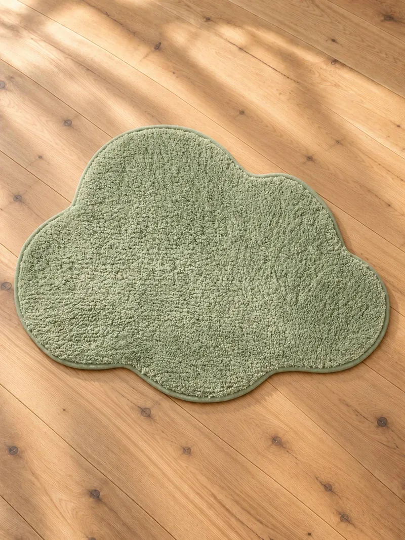 Vertbaudet Vertbaudet Teppich Wolke Kinderzimmer, Salbeigrün, – Produktbild 1 von 4