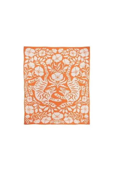 Tranquillo Tranquillo Strickdecke TIGRANA, Orange, – Produktbild 4 von 5