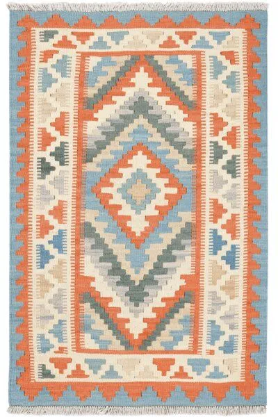 Rugtales Kelim Gashgai Beige „Rugtales“ aus Schurwolle, 81x123 cm, Beige, – Produktbild 3 von 4