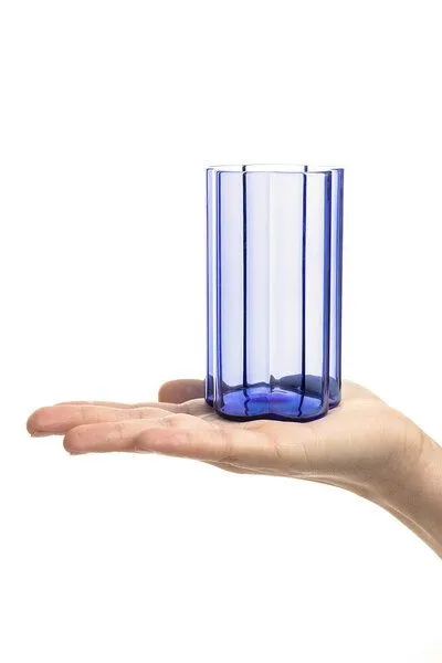 Tranquillo Tranquillo Vase RAIINBOW klein – Borosilikatglas, Blau, – Produktbild 3 von 3