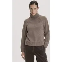 hessnatur hessnatur Strick Pullover Relaxed aus Bio-Merinowolle mit Bio-Baumwolle, Camel, – Produktbild 1 von 1