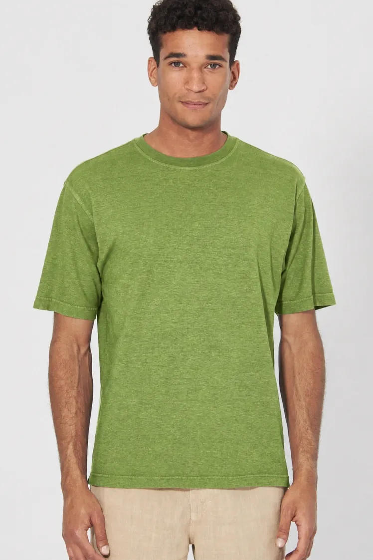 HempAge HempAge Herren vegan T-Shirt Basic Weed Grün, Grün, – Produktbild 2 von 2