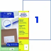 Avery Zweckform 100 Zweckform Etiketten 210 x 297 mm, A4 – Produktbild 3 von 3