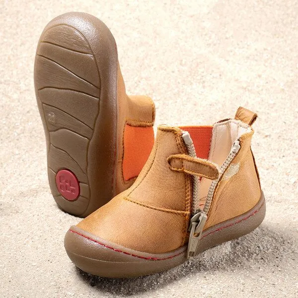 Pololo Pololo Lauflerner-Stiefelette "Chelsea Mini", Orange, – Produktbild 1 von 4