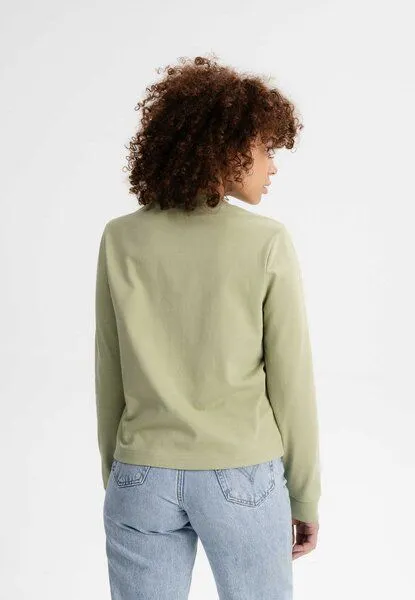 MELA MELA Langarmshirt schwer Style AASTHA aus 100% Bio-Baumwolle, Tea leaf, – Produktbild 2 von 4