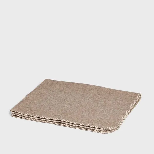 Yumeko Babydecke 75x100 cm Yumeko aus 100% Mulesingfreier Merinowolle, Light brown/white, – Produktbild 1 von 3