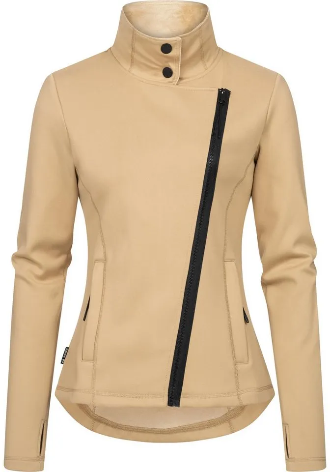 ragwear ragwear Sweatjacke Saskie Modische Damen Kapuzenjacke mit kuschlig weichem Innenfutter, Braun, – Produktbild 5 von 5