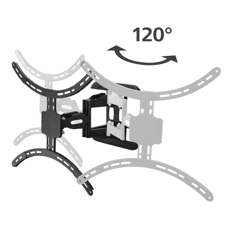 Hama Hama TV-Wandhalterung, schwenkbar, neigbar, ausziehbar, 229 cm (90") bis 50 kg – Produktbild 5 von 6