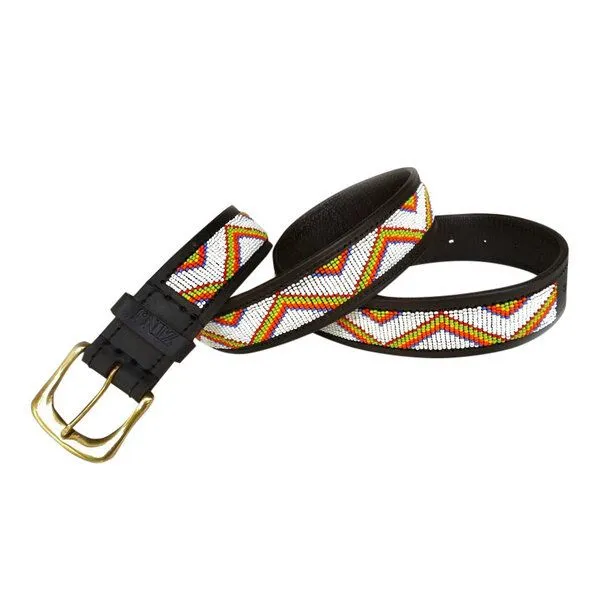 Zinj Design Zinj Design Massai Ledergürtel - White Moran Kenia - Unisex – Produktbild 1 von 4