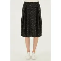 ORGANICATION ORGANICATION Damen vegan Midirock Print Schwarz – Produktbild 1 von 1