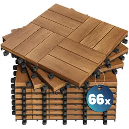 Casaria® Casaria® Holzfliese Akazie Mosaik 66er-Set 30x30cm – Produktbild 1 von 1