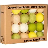 Caracol Kugel-Lichterkette 20 handgefertigte Kugeln, lemongreen – Produktbild 1 von 1