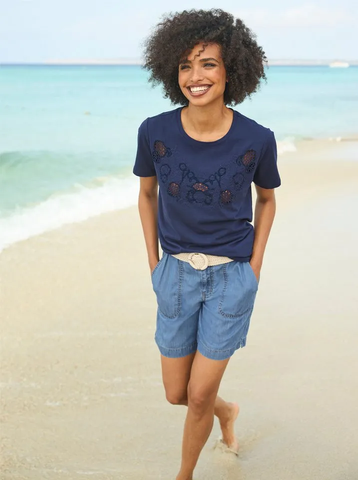heine heine Jeansshorts Shorts normal, Blau, – Produktbild 5 von 5