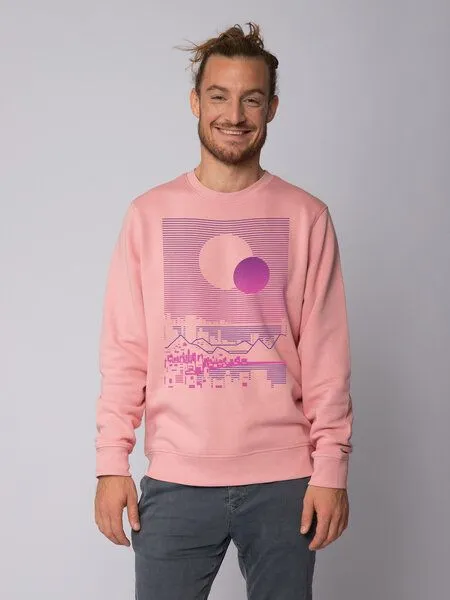 watapparel watapparel Sweatshirt Unisex Sun and Moon Skyline, Canyon pink, – Produktbild 2 von 4