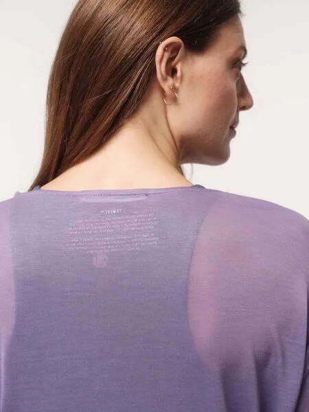 LANIUS LANIUS Fledermausshirt aus TENCEL, Lilac, – Produktbild 4 von 4
