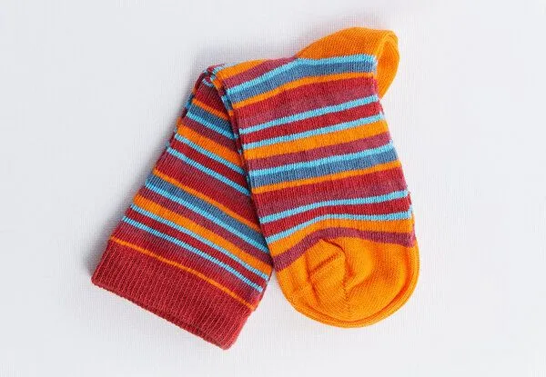 Leela Cotton Leela Cotton Baby/Kinder Socken aus 98% Bio-Baumwolle, Rot-orange-bordo-blau 3316, – Produktbild 1 von 1