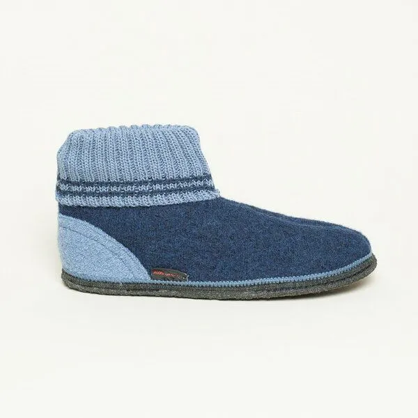 Kitz-Pichler Kitz-Pichler Hüttenschuh Ötz - Hausschuh für Damen & Herren aus 100% Schurwolle, Dunkel-blau, – Produktbild 3 von 4