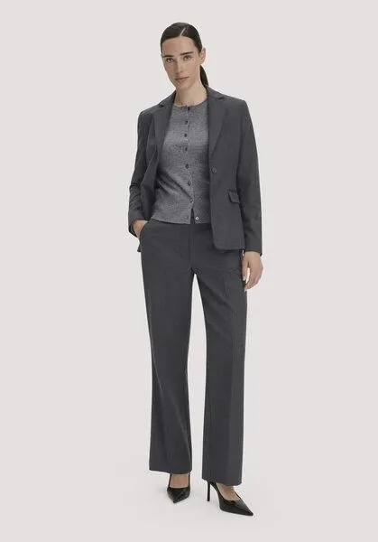 hessnatur hessnatur Wollblazer Regular aus reiner Schurwolle, Anthrazit, – Produktbild 1 von 4