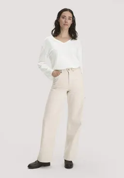hessnatur hessnatur Jeans ALVA Wide Leg UNDYED aus Bio-Baumwolle mit Recycled-Baumwolle – Produktbild 1 von 1