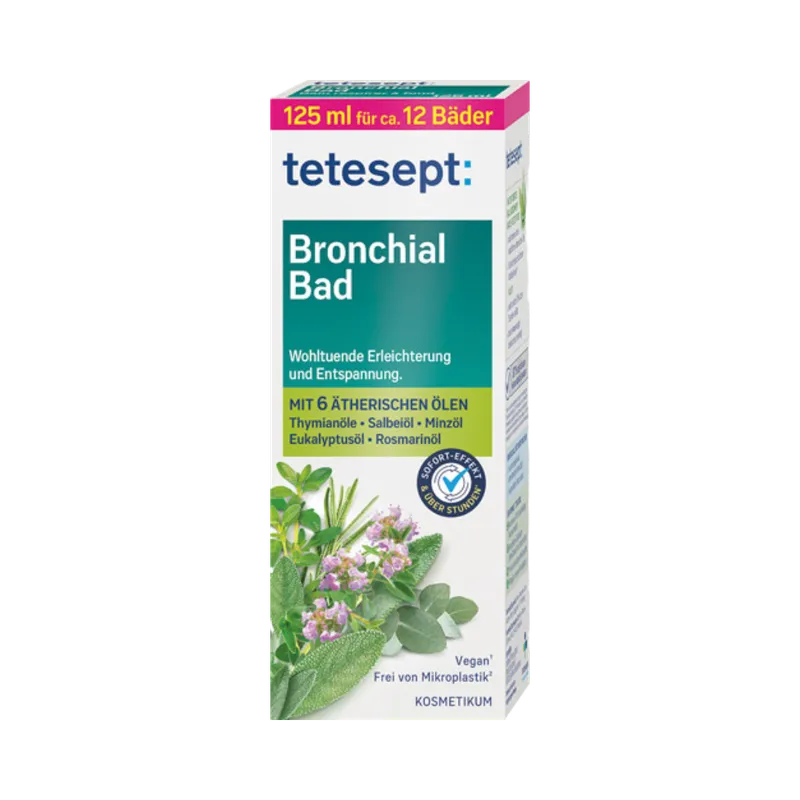 Tetesept tetesept Bronchial Bad mit 6 ätherischen Ölen, vegan, 125ml – Produktbild 1 von 1