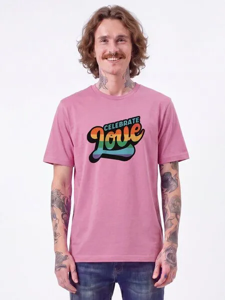 watapparel watapparel T-Shirt Unisex Celebrate Love, Bubble pink, – Produktbild 2 von 2